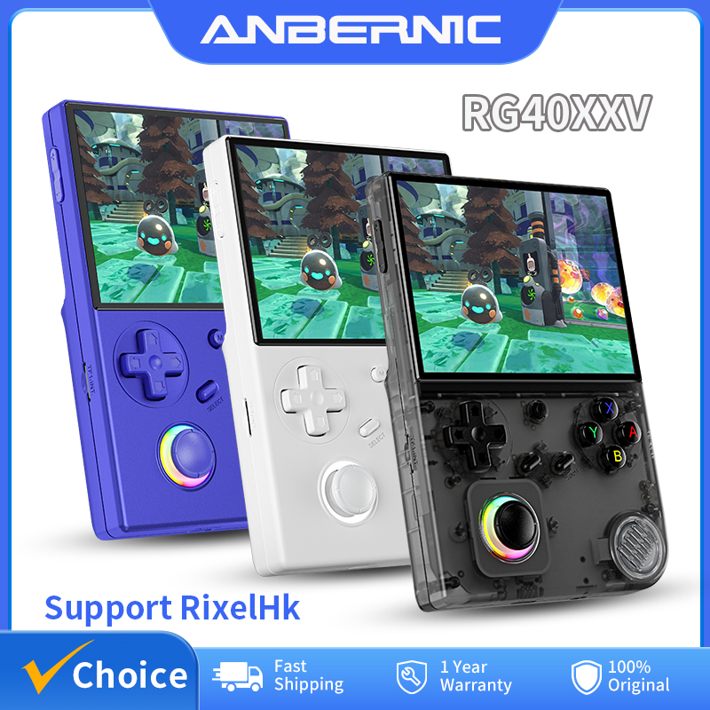 Retro Gaming Console Lego - ANBERNIC-consola de juegos portátil RG40XXV, pantalla