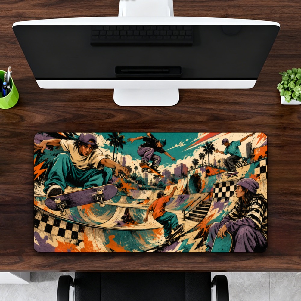 Retro Gaming Xl - Alfombrilla de ratón grande estilo cómic
