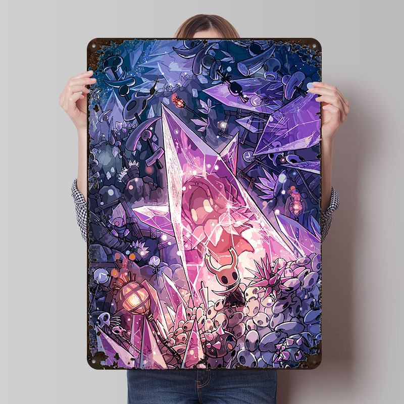 Retro Knight Gaming - Póster de hojalata de juego de