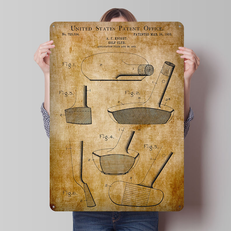 Retro Knight Gaming - Póster de Metal Vintage Personalizado con