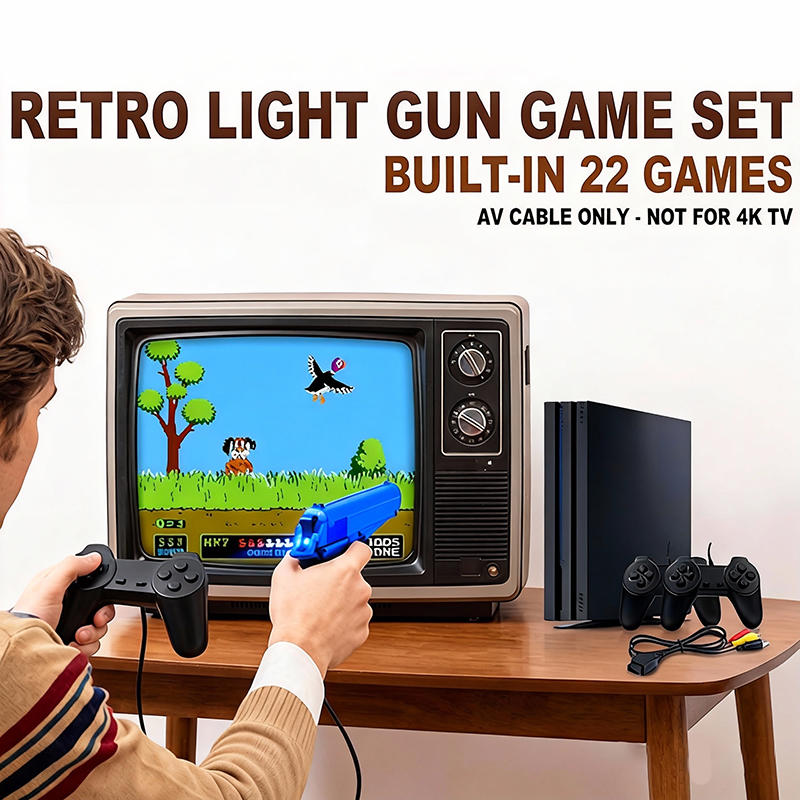 Retro Gaming Light Gun - Consola de Juegos Estilo PS4 con