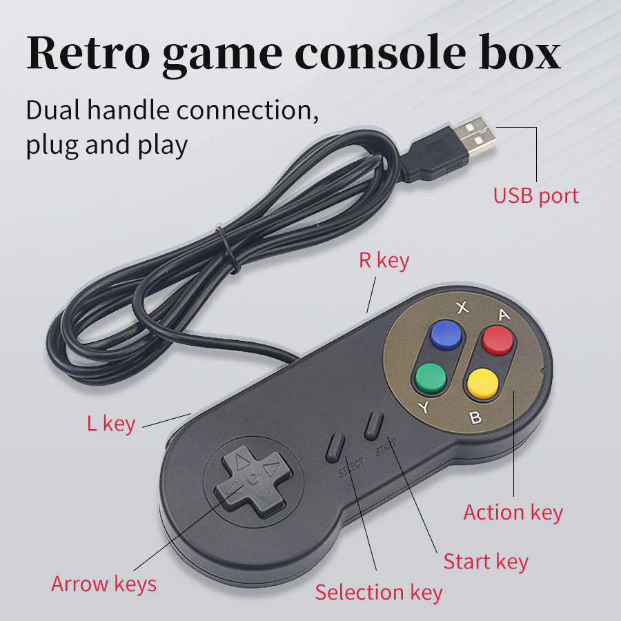 Retro Gaming Raspberry Pi 5 - Mando de Juego USB Plug and