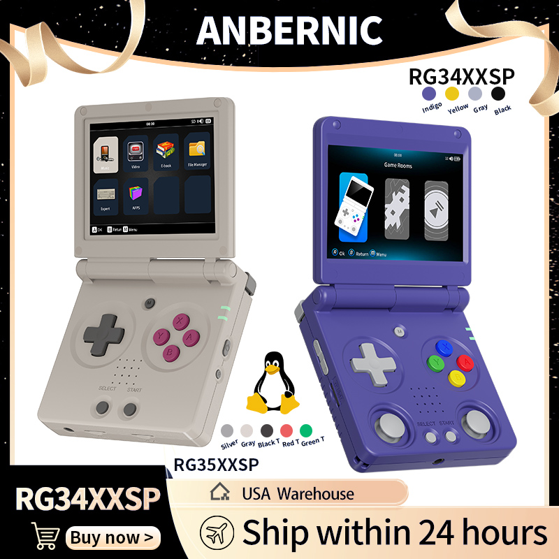 Anbernic RG34XXSP RG35XXSP Con - Retro Gaming Console Lego reseña y precio