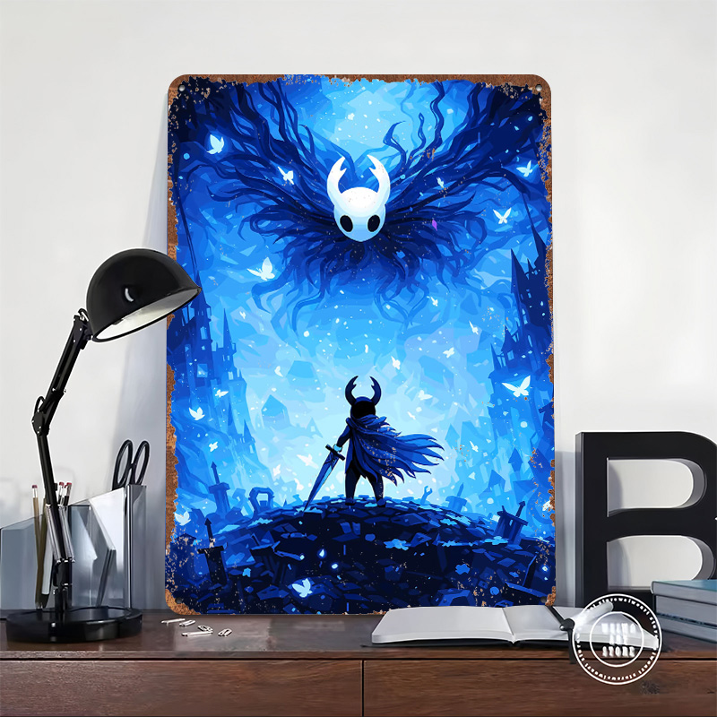 Póster Metálico de Hollow Knig - Retro Knight Gaming reseña y precio
