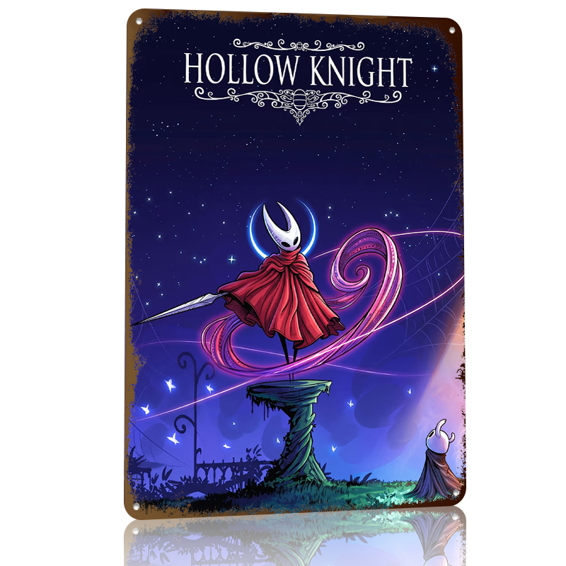 Póster de Metal de Hollow Knig - Retro Knight Gaming reseña y precio