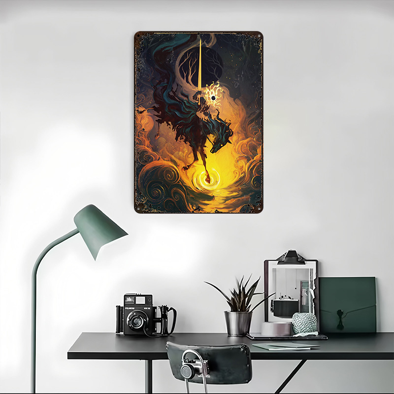 Póster Metálico The Eclipse Kn - Retro Knight Gaming reseña y precio