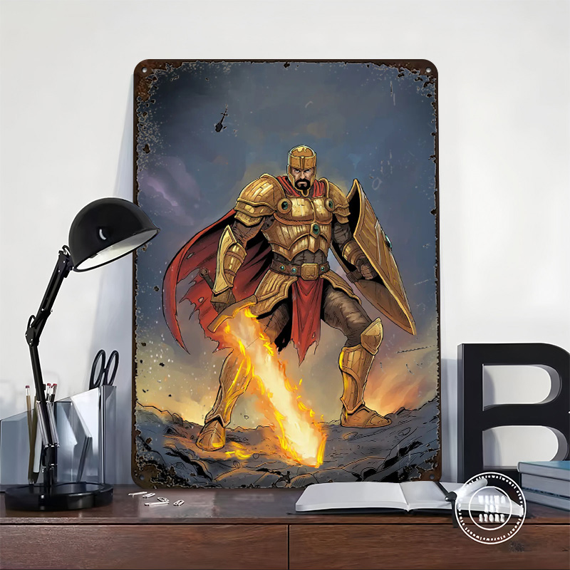Póster de Caballero Dorado con - Retro Knight Gaming reseña y precio