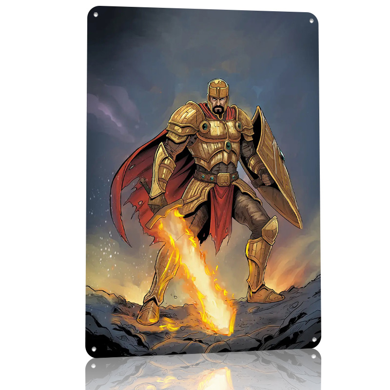 Póster de Caballero Dorado con - Retro Knight Gaming reseña y precio