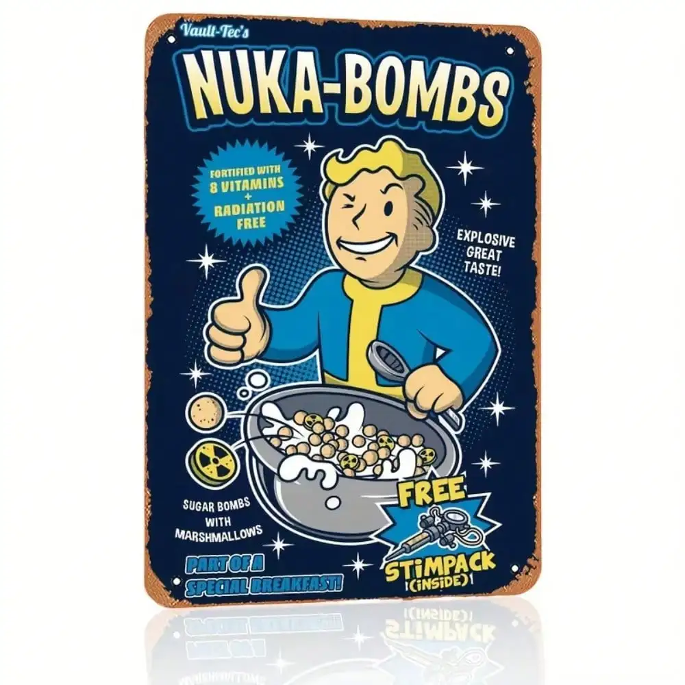 Letrero Metálico Vault-Tec Nuk - Retro Gaming Vault reseña y precio