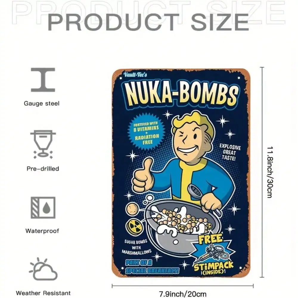 Letrero Metálico Vault-Tec Nuk - Retro Gaming Vault reseña y precio