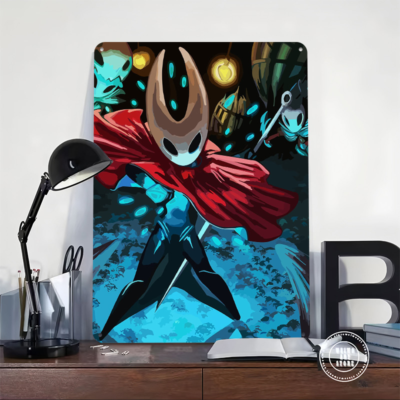 Póster Metálico de Hollow Knig - Retro Knight Gaming reseña y precio