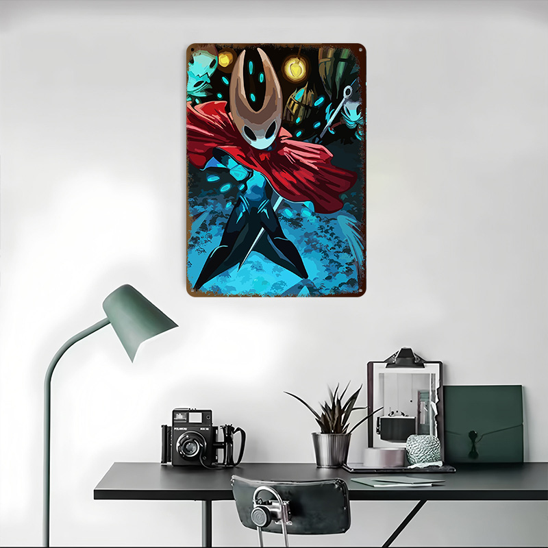 Póster Metálico de Hollow Knig - Retro Knight Gaming reseña y precio